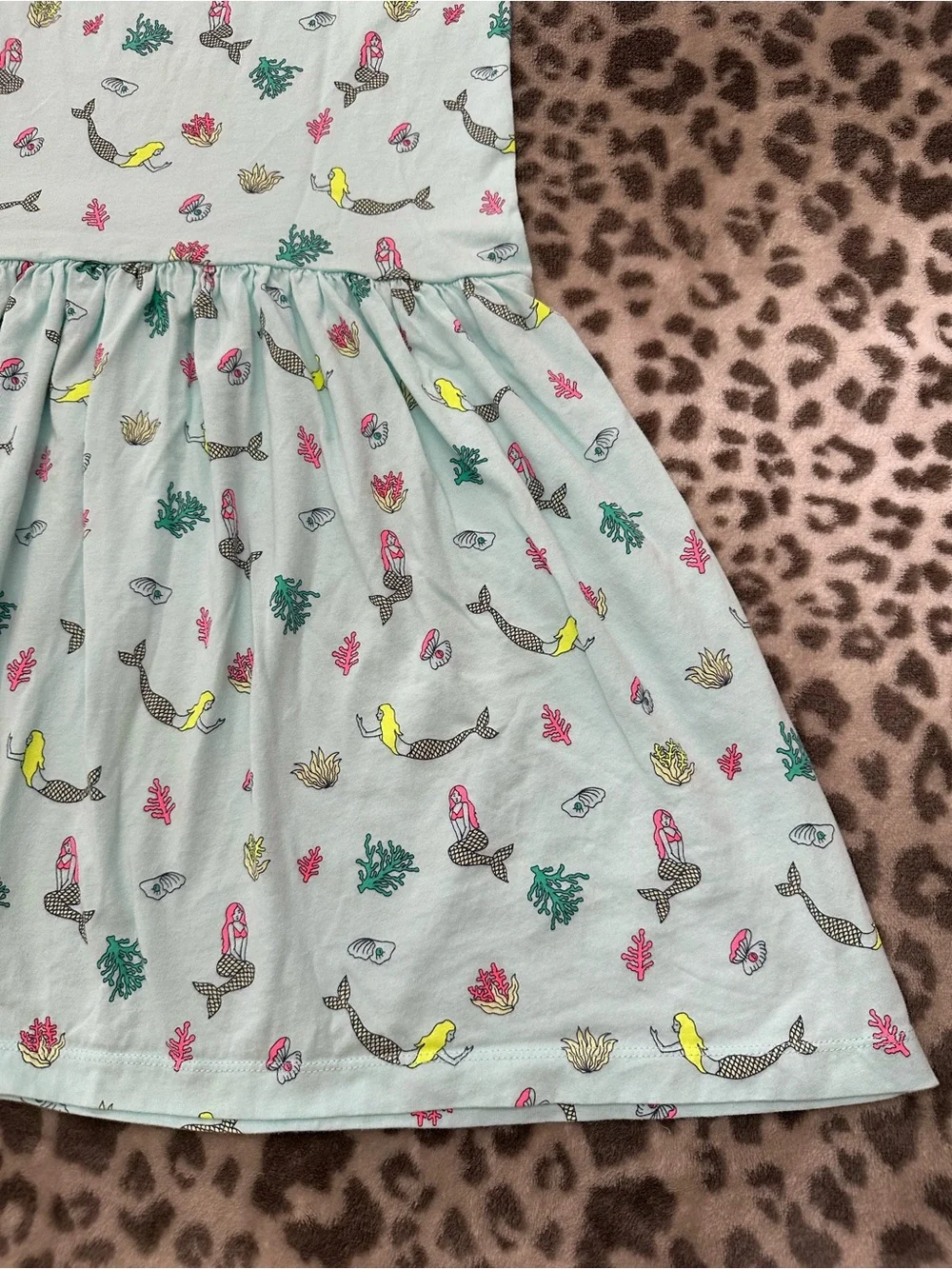 Gap Kids Mermaid Print Tank Sun Dress in Light Blue Size XL 12 Girls